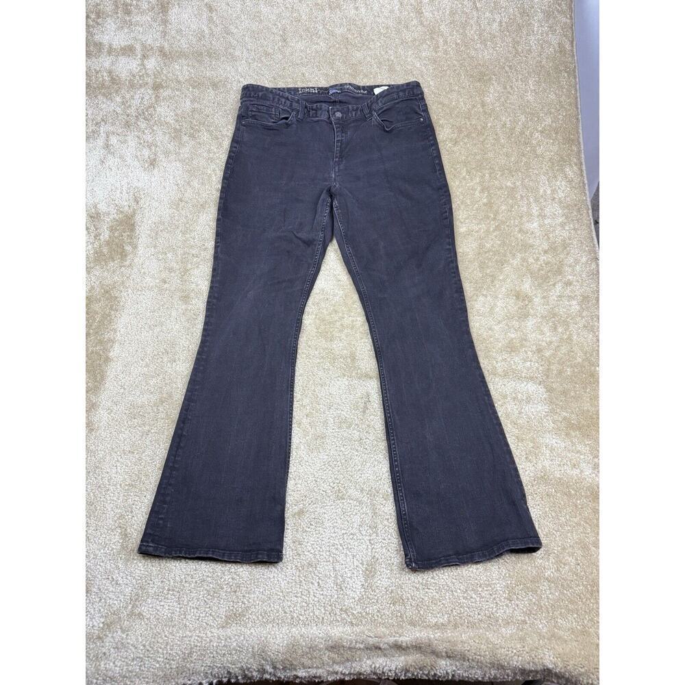 Tommy Hilfiger Curve Bootcut Black Gray Jeans Women’s Size 14 Stretch Denim A461